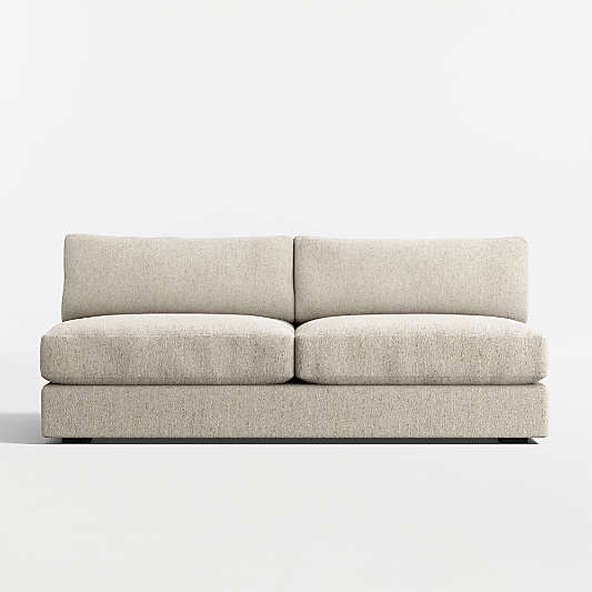 Oceanside Deep Low Armless Sofa Sectional Piece