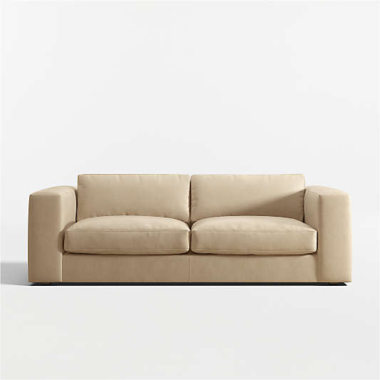 Oceanside Deep 89" Leather Sofa