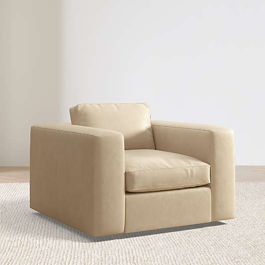 Oceanside Deep 42" Leather Swivel Chair