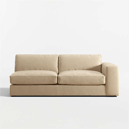 Oceanside Low Leather Right-Arm Sofa Sectional Piece