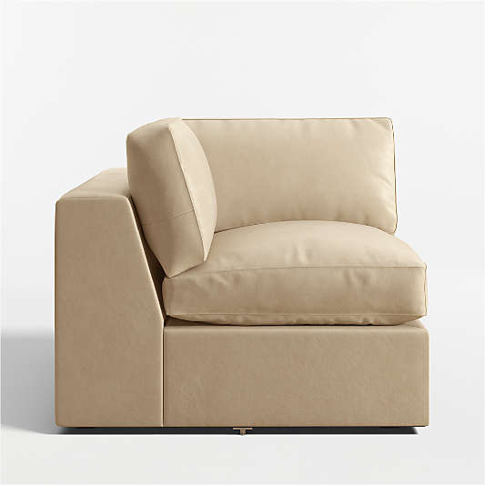 Oceanside Leather Corner Chair Sectional Piece