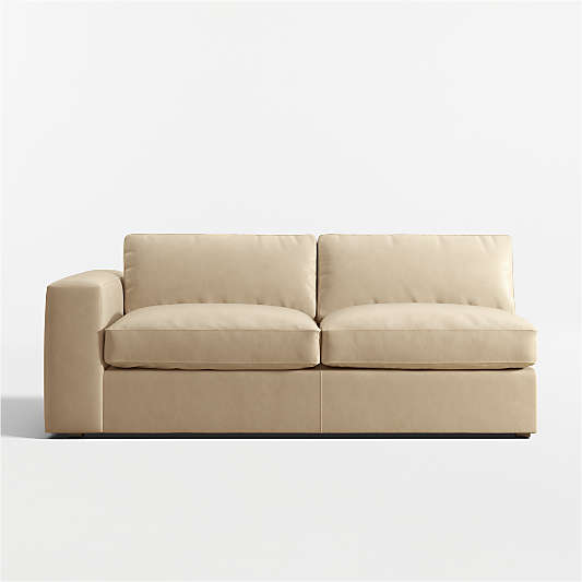 Oceanside Leather Left-Arm Sofa Sectional Piece