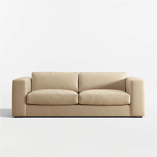 Oceanside 89" Leather Queen Sleeper Sofa with Foam Mattress