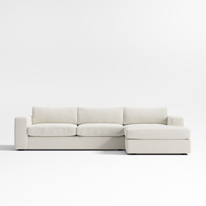 Oceanside 2-Piece Sectional Sofa with Chaise Lounge + Reviews | Crate & Barrel