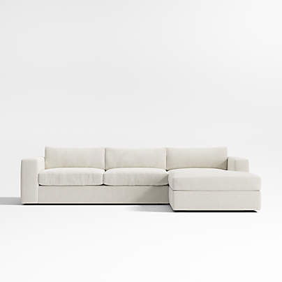 Oceanside Deep 2-Piece Sectional Sofa with Chaise Lounge