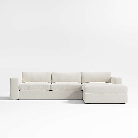 Oceanside Deep 2-Piece Sectional Sofa with Chaise Lounge