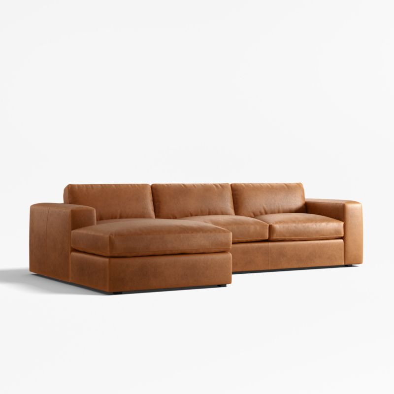 Oceanside Leather 2-Piece Chaise Sectional Sofa - image 3 of 7