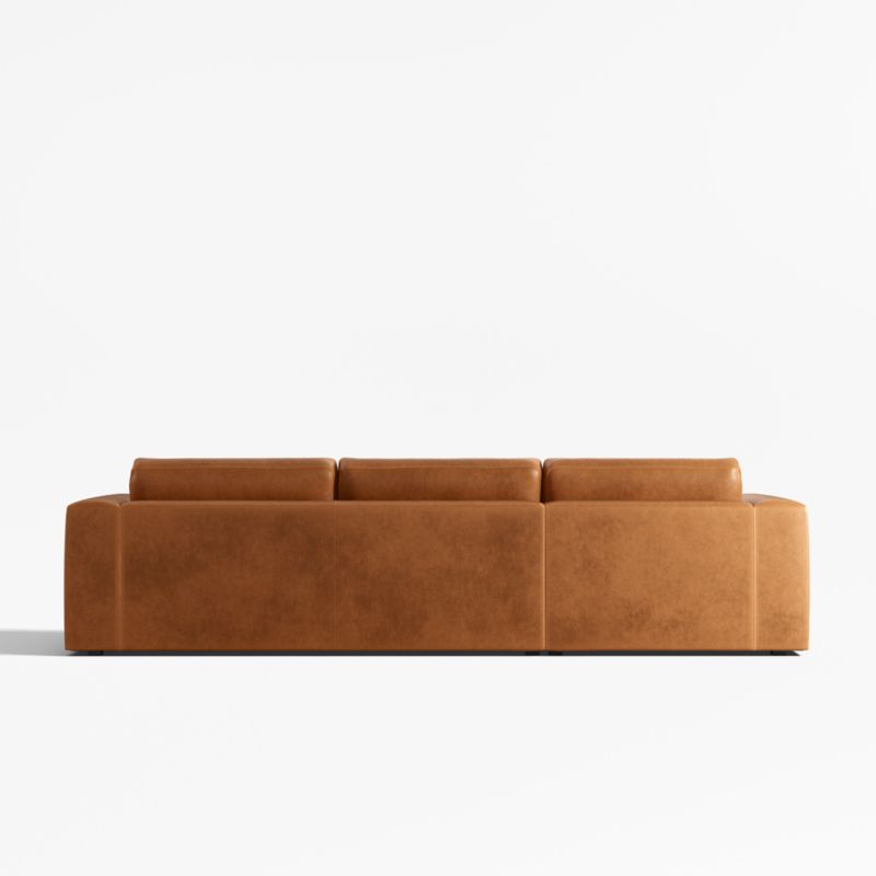 Oceanside Leather 2-Piece Chaise Sectional Sofa - image 5 of 7