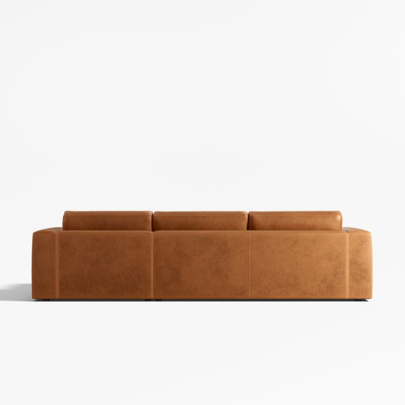 Oceanside Leather 2-Piece Chaise Sectional Sofa - image 5 of 6