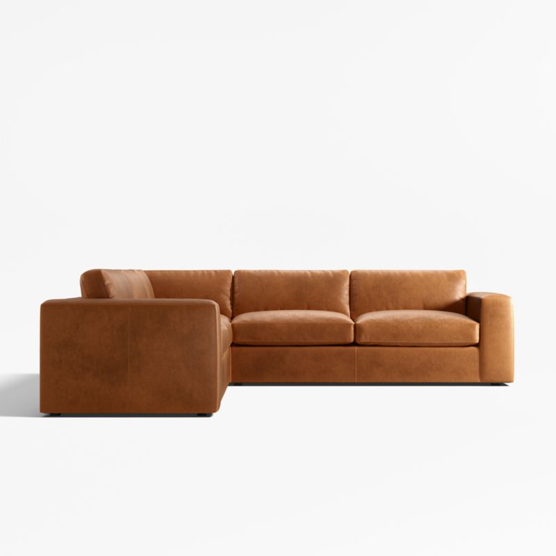 Oceanside Leather 3-Piece L-Shaped Sectional Sofa - image 4 of 6