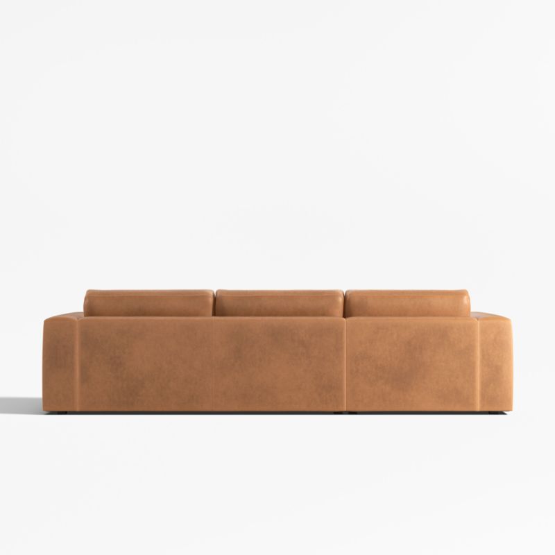 Oceanside Leather Deep-Seat 2-Piece Chaise Sectional Sofa - image 5 of 6