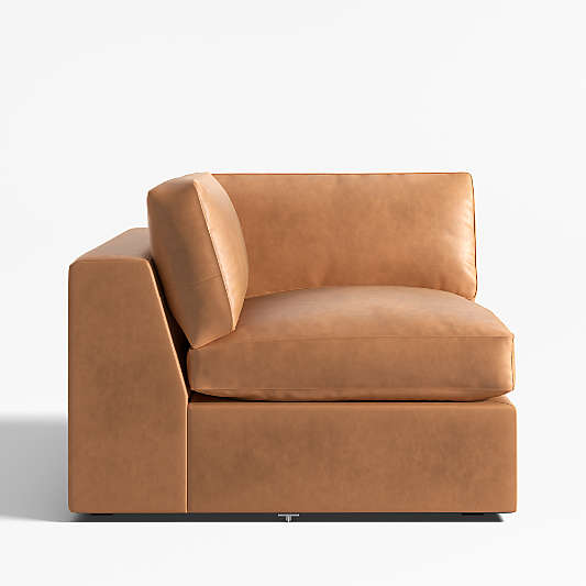 Oceanside Leather Deep-Seat Corner Sectional Piece