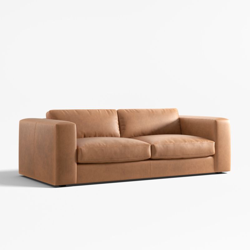 Oceanside Leather Deep-Seat Sofa 89" - image 3 of 6