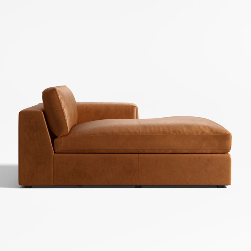 Oceanside Leather Right-Arm Chaise Lounge - image 0 of 3