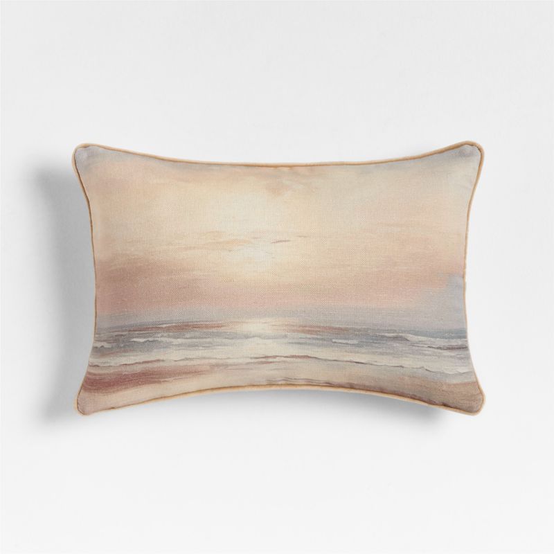 Oceanside 22"x15" Throw Pillow with Feather Insert - image 0 of 6