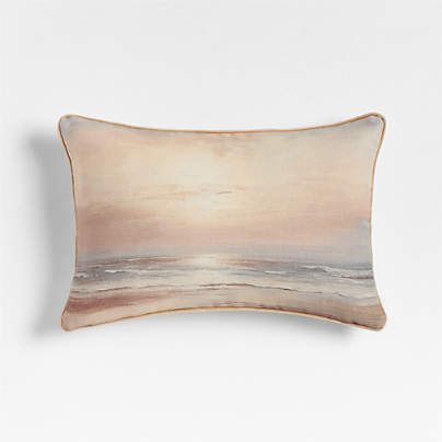Oceanside 22x15 Throw Pillow with Feather Insert