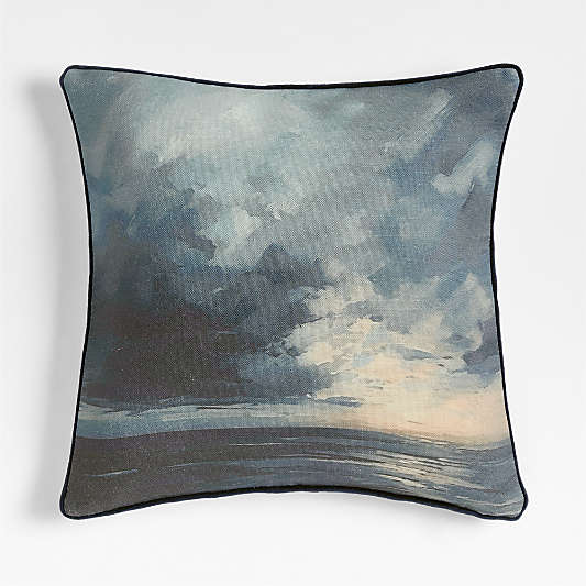 Oceanside 23"x23" Throw Pillow with Feather Insert