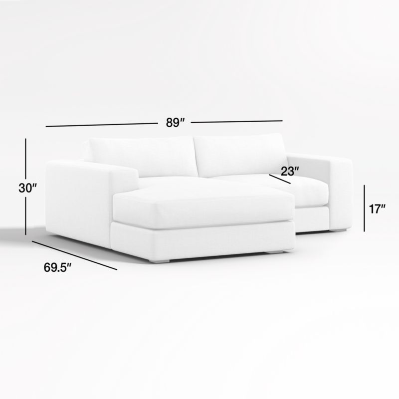 View Oceanside Low 2-Piece Left-Arm Chaise Small Sectional Sofa - image 3 of 16