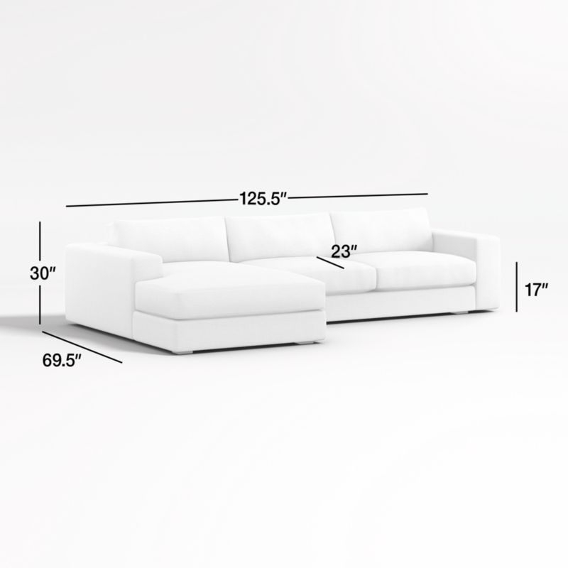 View Oceanside Low 2-Piece Left-Arm Chaise Sectional Sofa - image 2 of 16