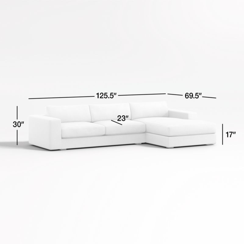 View Oceanside Low 2-Piece Right-Arm Chaise Sectional Sofa - image 3 of 17