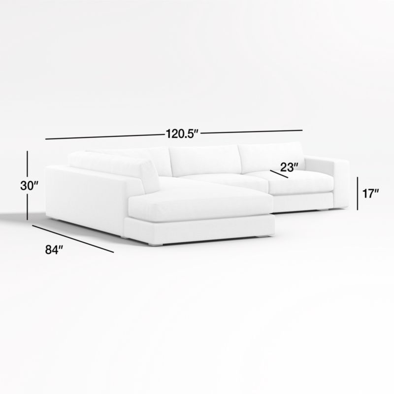 View Oceanside Low 2-Piece Left-Arm Bumper Sectional Sofa - image 3 of 15