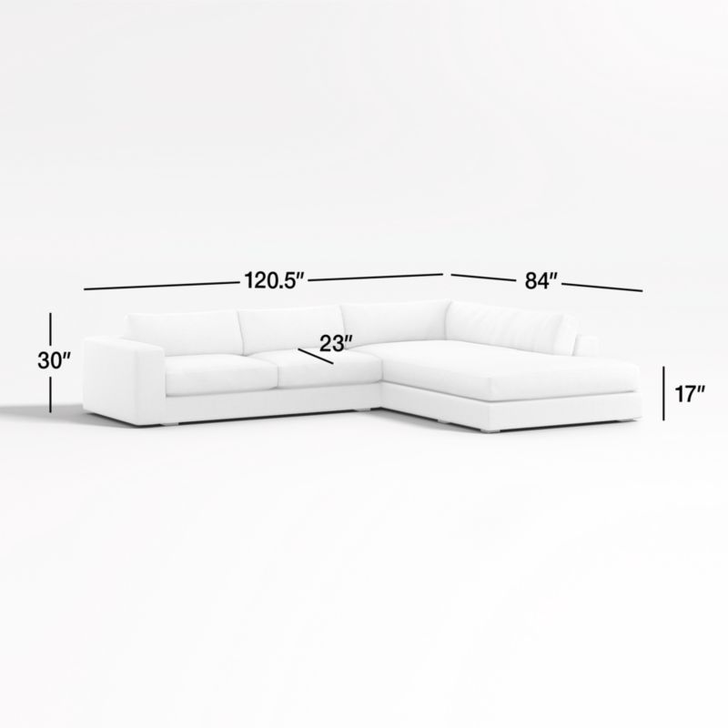 View Oceanside Low  2-Piece Right-Arm Bumper Sectional Sofa - image 3 of 14