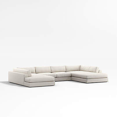 Oceanside Low 3-Piece Double Bumper Sectional Sofa