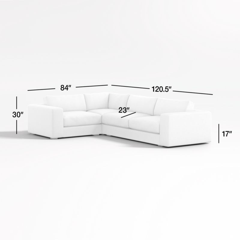 View Oceanside Low 3-Piece Corner Sectional Sofa - image 3 of 14