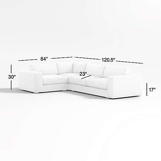 Oceanside Low 3-Piece Corner Sectional Sofa