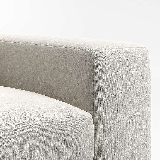 Oceanside Deep Low 2-Piece L-Shaped Sectional Sofa with Corner Bumper