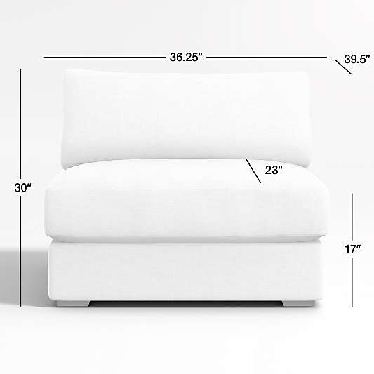 Oceanside Low Armess Chair Sectional Piece