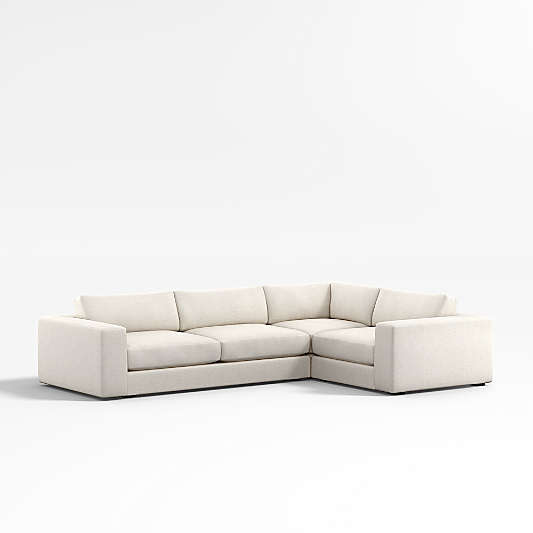 Oceanside 3-Piece Deep-Seat Corner Sectional Sofa