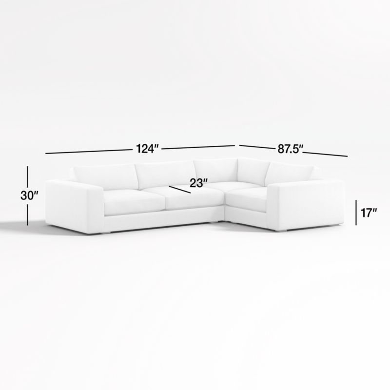 View Oceanside Low Deep-Seat 3-Piece L-Shaped Sectional Sofa - image 2 of 13