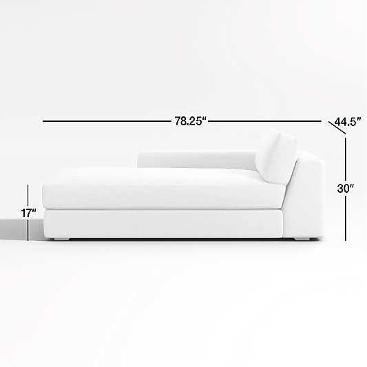 Oceanside Deep Low Left-Arm Chaise Lounge Sectional Piece