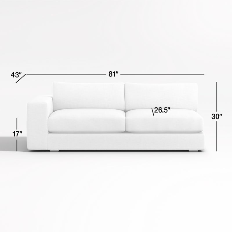 Oceanside Low Deep-Seat Left-Arm Sofa