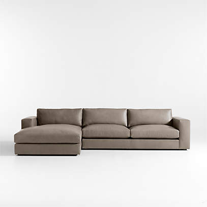 Deep seating on sale leather sectional