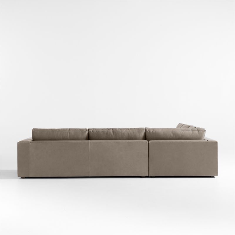 Oceanside Low Leather 3-Piece Corner Sectional Sofa - image 6 of 9