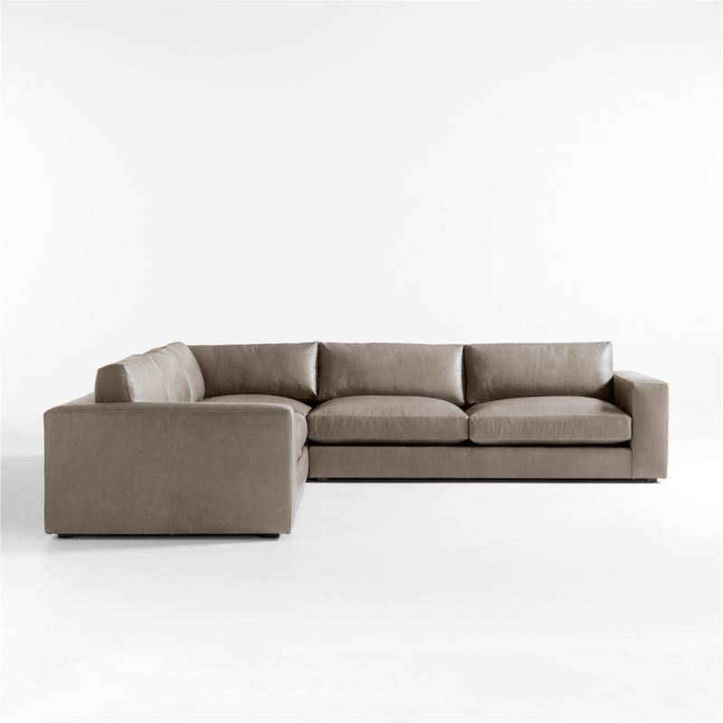 Oceanside Low Leather 3-Piece Corner Sectional Sofa - image 5 of 9