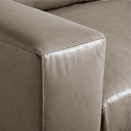 Oceanside 90" Low Leather Deep-Seat Sofa