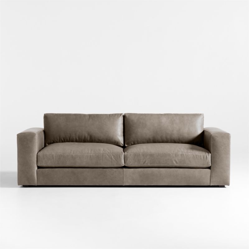 Oceanside 90" Low Leather Sofa - image 1 of 9