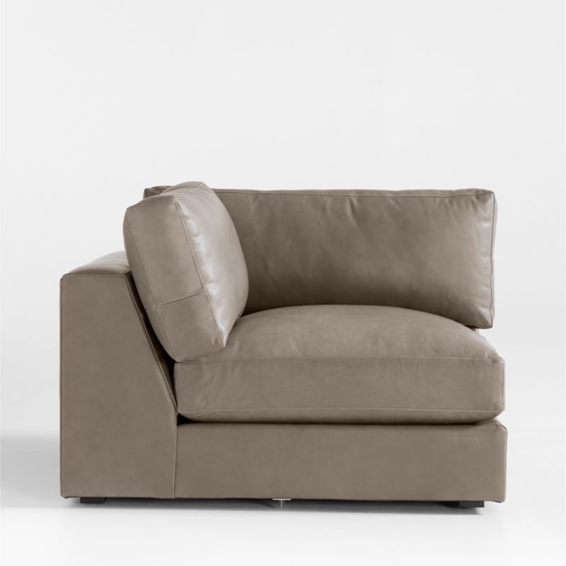 Oceanside Low Leather Deep-Seat Corner Sectional Piece - image 0 of 1