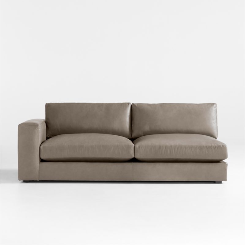 Oceanside Low Leather Deep-Seat Left-Arm Sofa - image 0 of 2