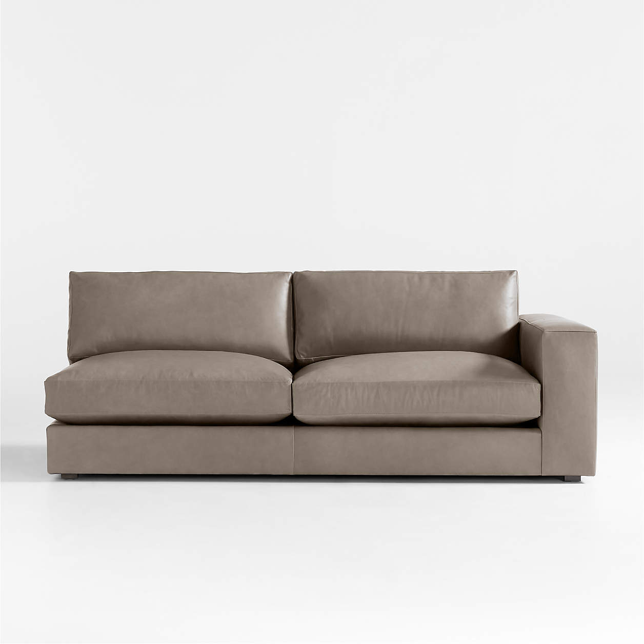 Oceanside Leather RightArm Sofa Crate & Barrel