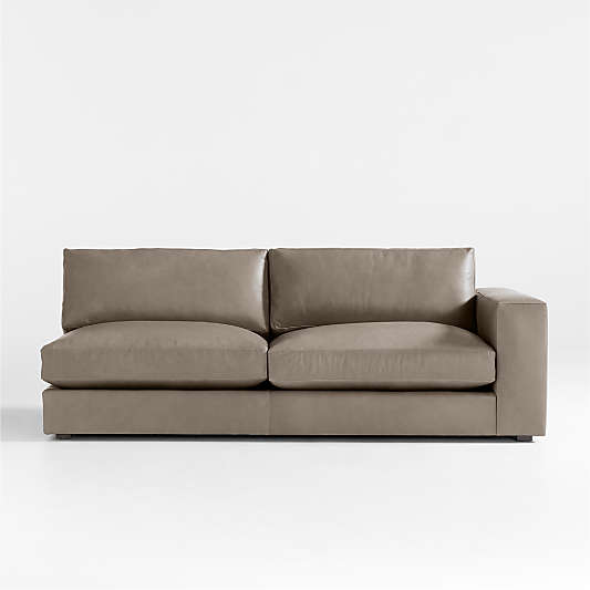 Oceanside Low Leather Deep-Seat Right-Arm Sofa