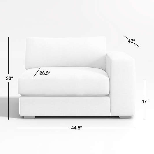 Oceanside Deep Low Right-Arm Chair Sectional Piece