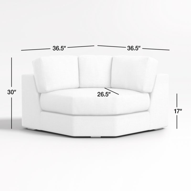 View Oceanside Low Deep-Seat Wedge Sectional Piece - image 3 of 7