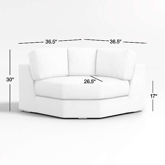 Oceanside Deep Low Wedge Chair Sectional Piece