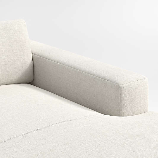 Oceanside Deep Low 4-Piece L-Shaped Wedge Sectional Sofa with Chaise Lounge