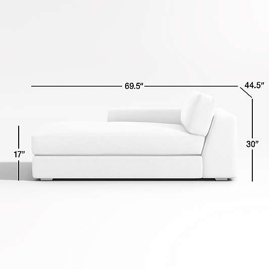 Oceanside Low Left-Arm Chaise Lounge Sectional Piece