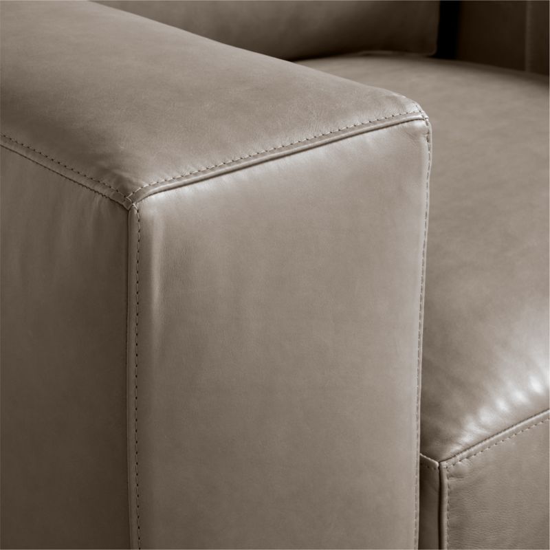 Oceanside Low Leather Deep-Seat Swivel Chair - image 4 of 5